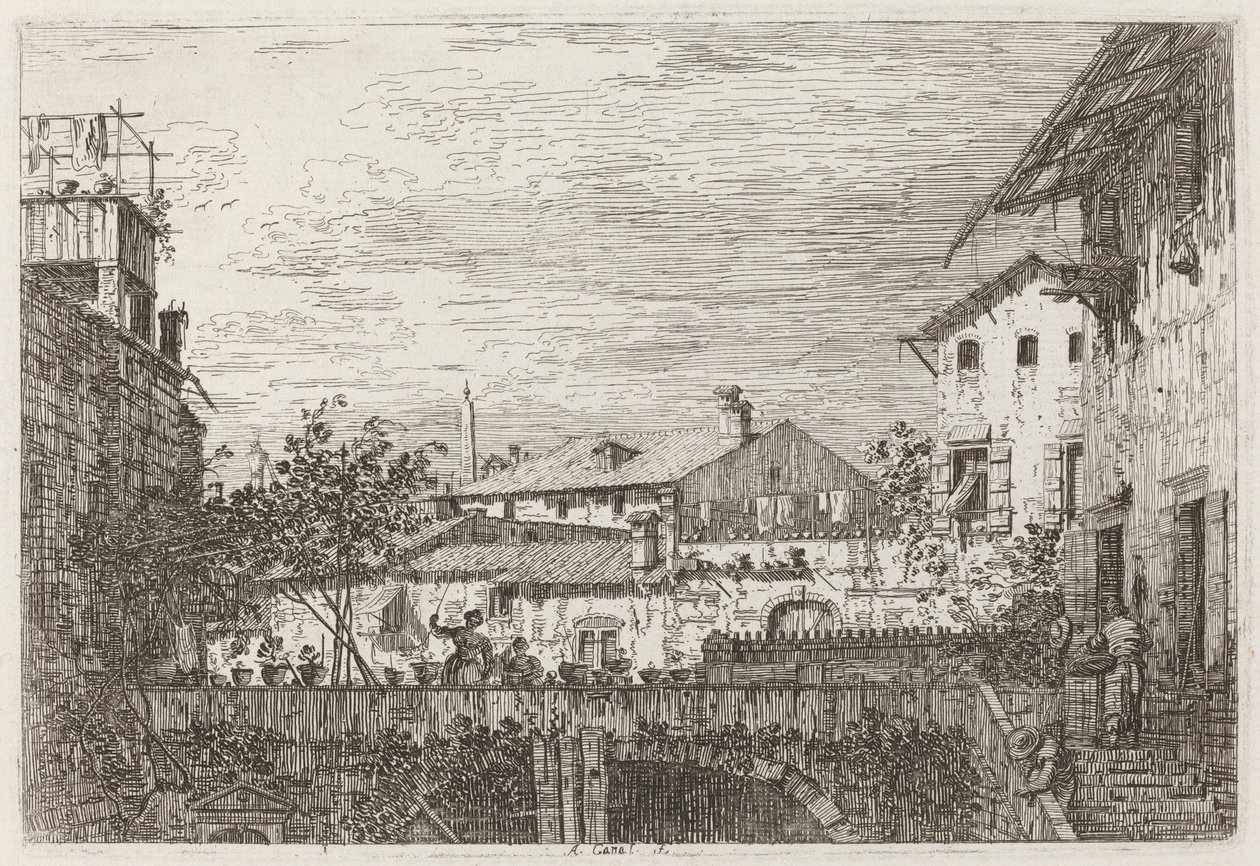 La terrazza [in basso a destra] da Canaletto