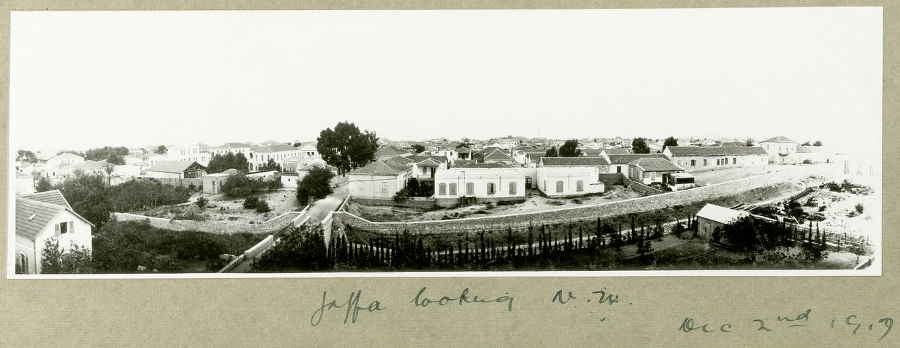 Jaffa guardando a nord-ovest, 2 dicembre 1917 da Capt. Arthur Rhodes