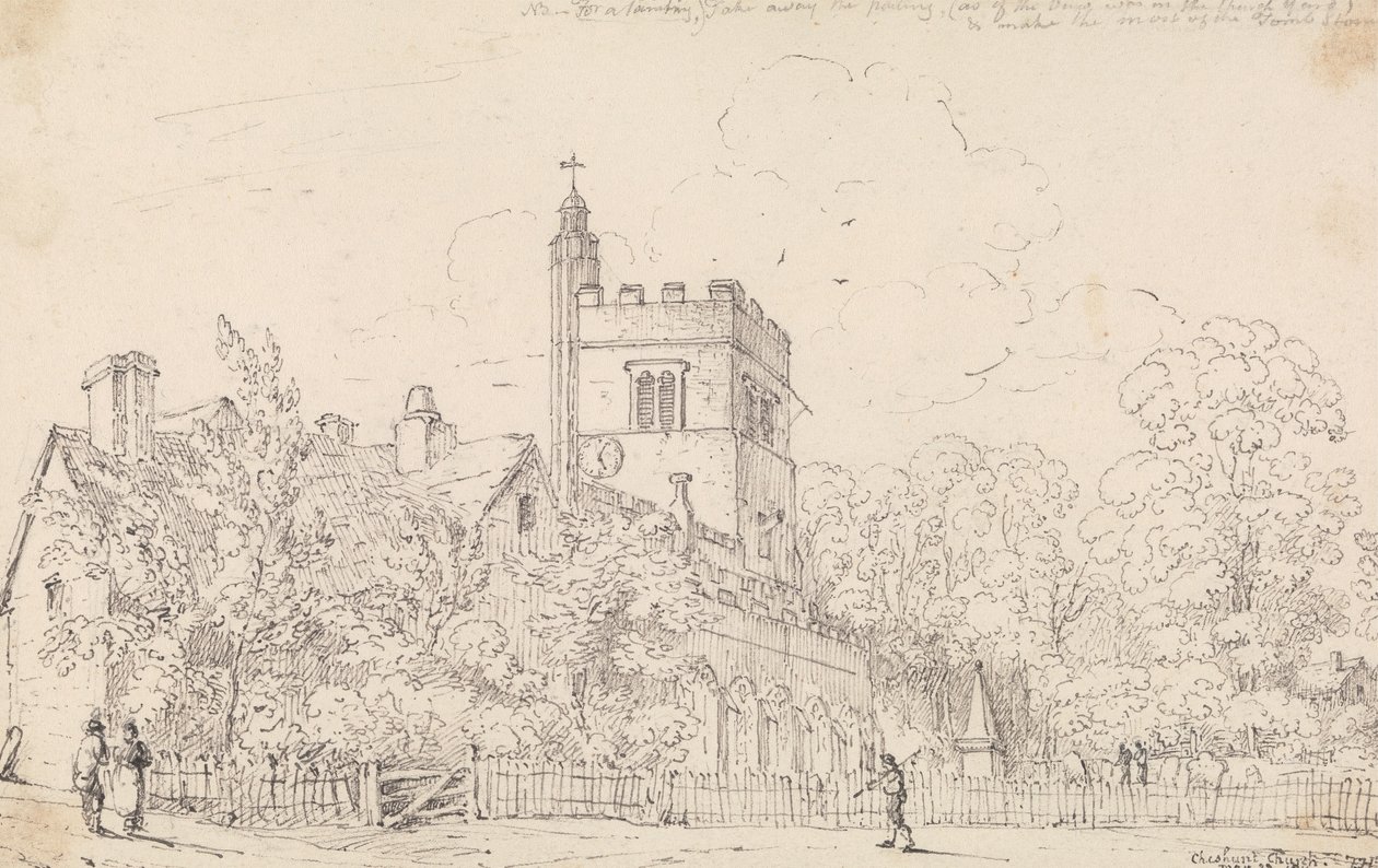 Chiesa di Cheshunt, 23 maggio 1814 da Capt. Thomas Hastings