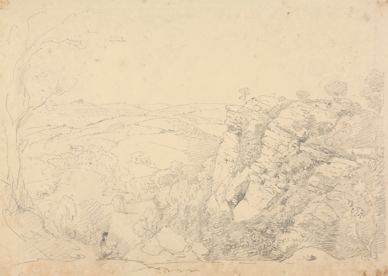 Schizzo delle rocce di Chudleigh, Devon da Capt. Thomas Hastings
