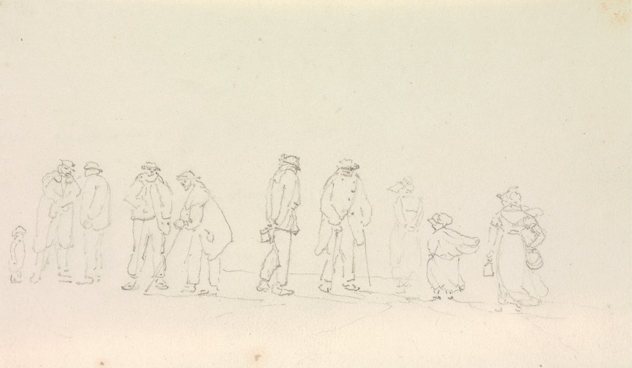 Schizzo di un gruppo di persone da Capt. Thomas Hastings