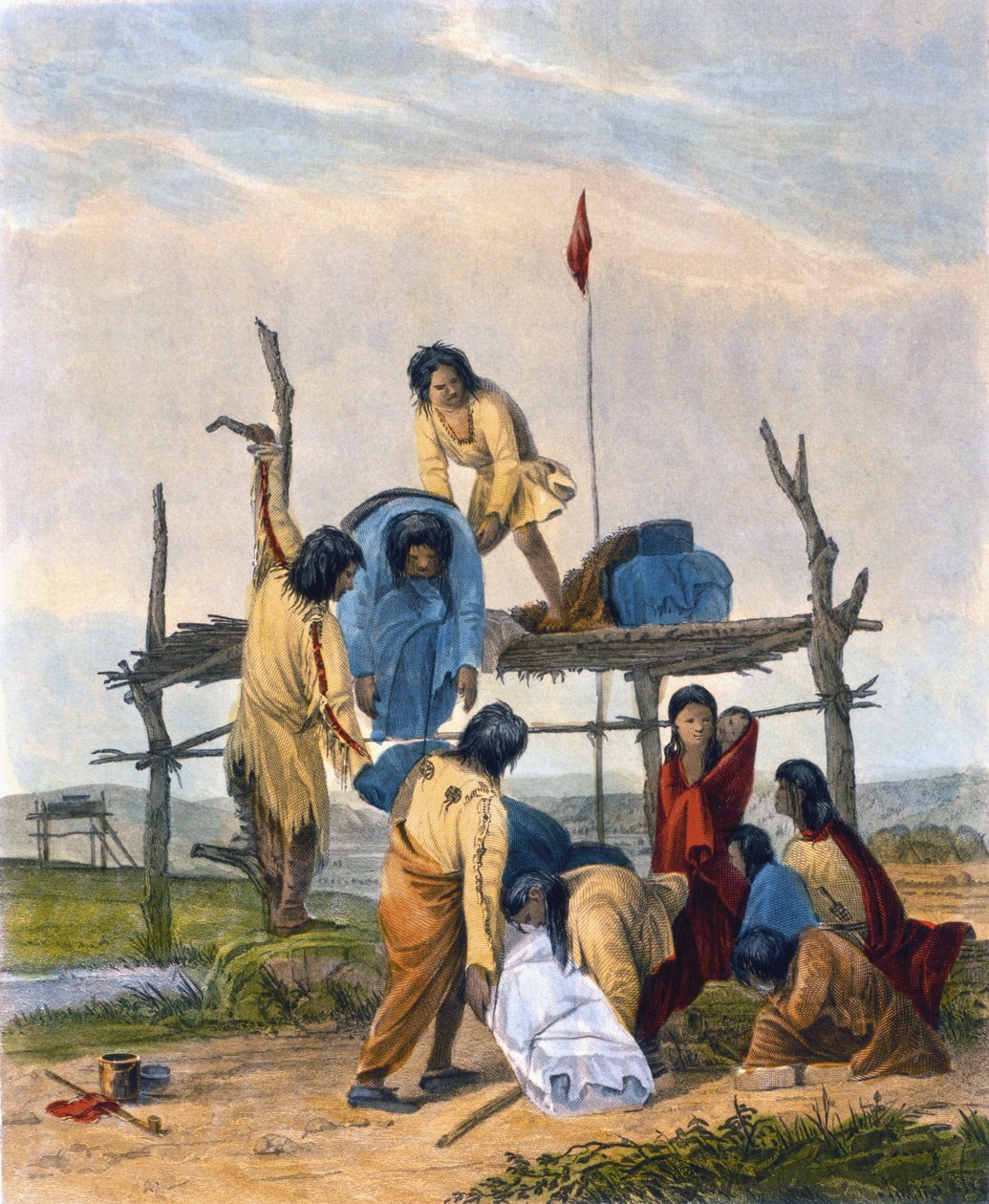 Sepoltura indiana, 1853 da Captain Seth Eastman