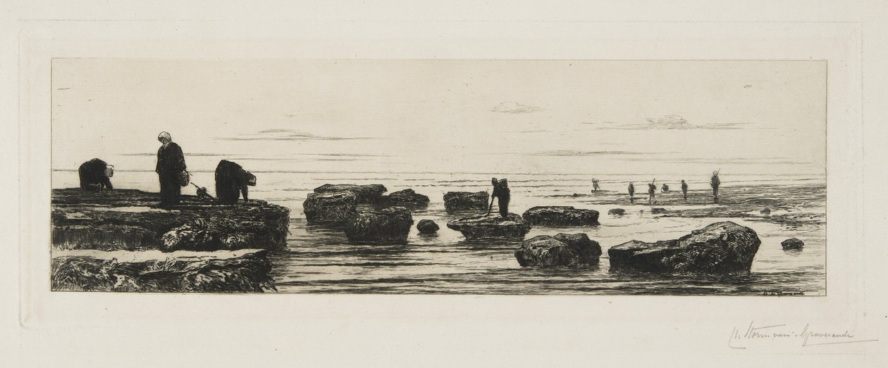 I raccoglitori di alghe a Veules, c. 1885 da Carel Nicolaas Storm van 