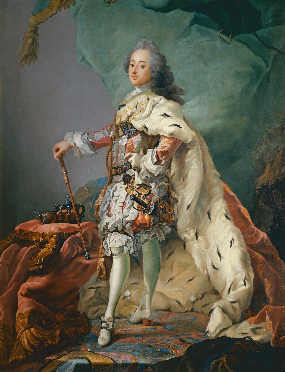 Ritratto di Federico V, 1749 da Carl Gustaf Pilo