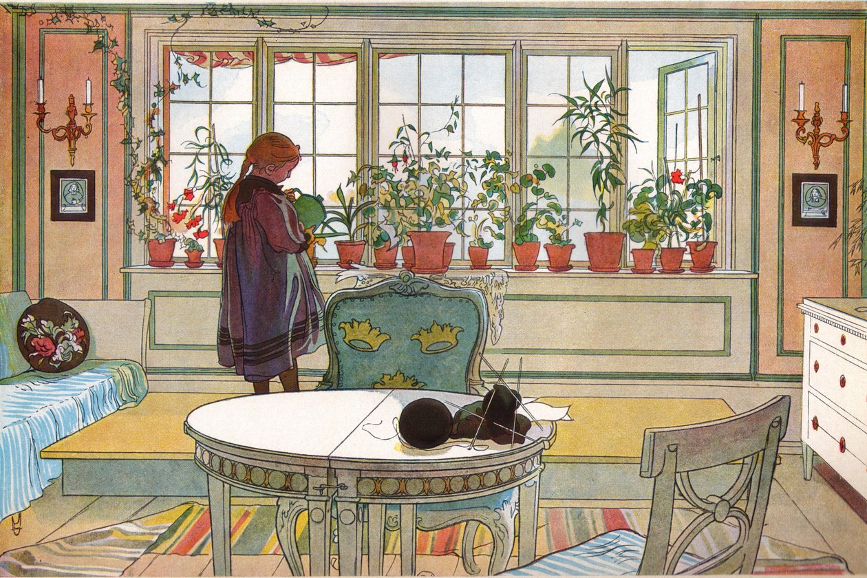 Fiori sul davanzale da Carl Larsson