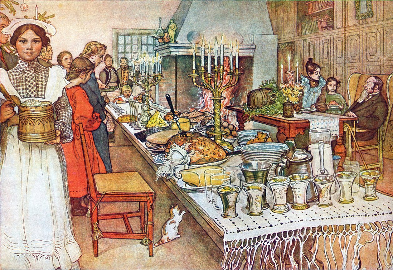 Vigilia di Natale da Carl Larsson
