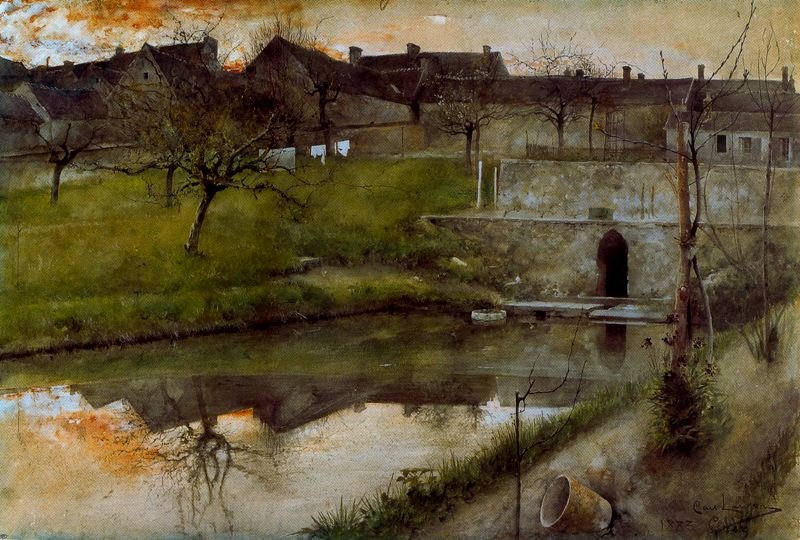 Mura della città da Carl Larsson