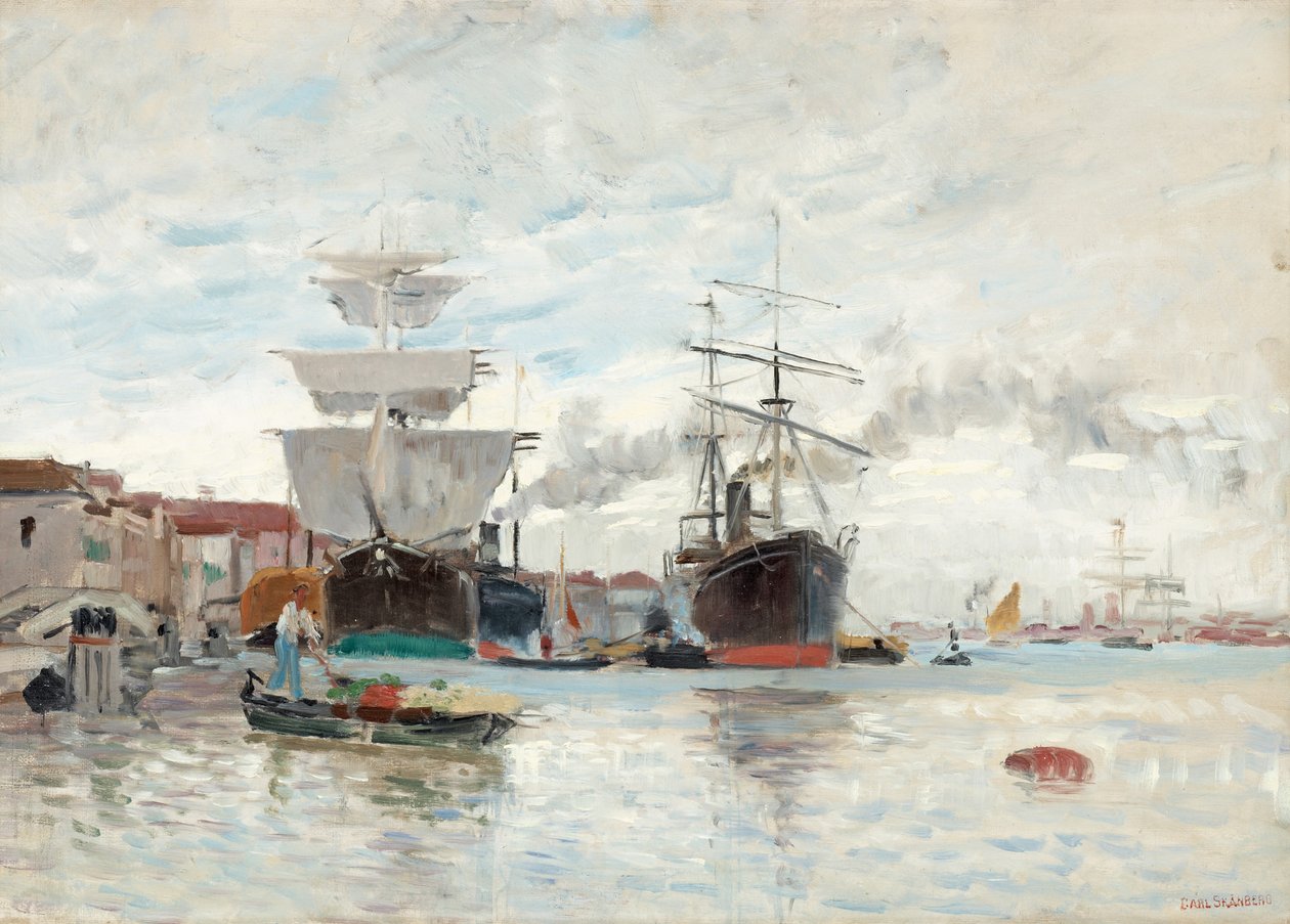 Scena portuale di Venezia da Carl Skånberg