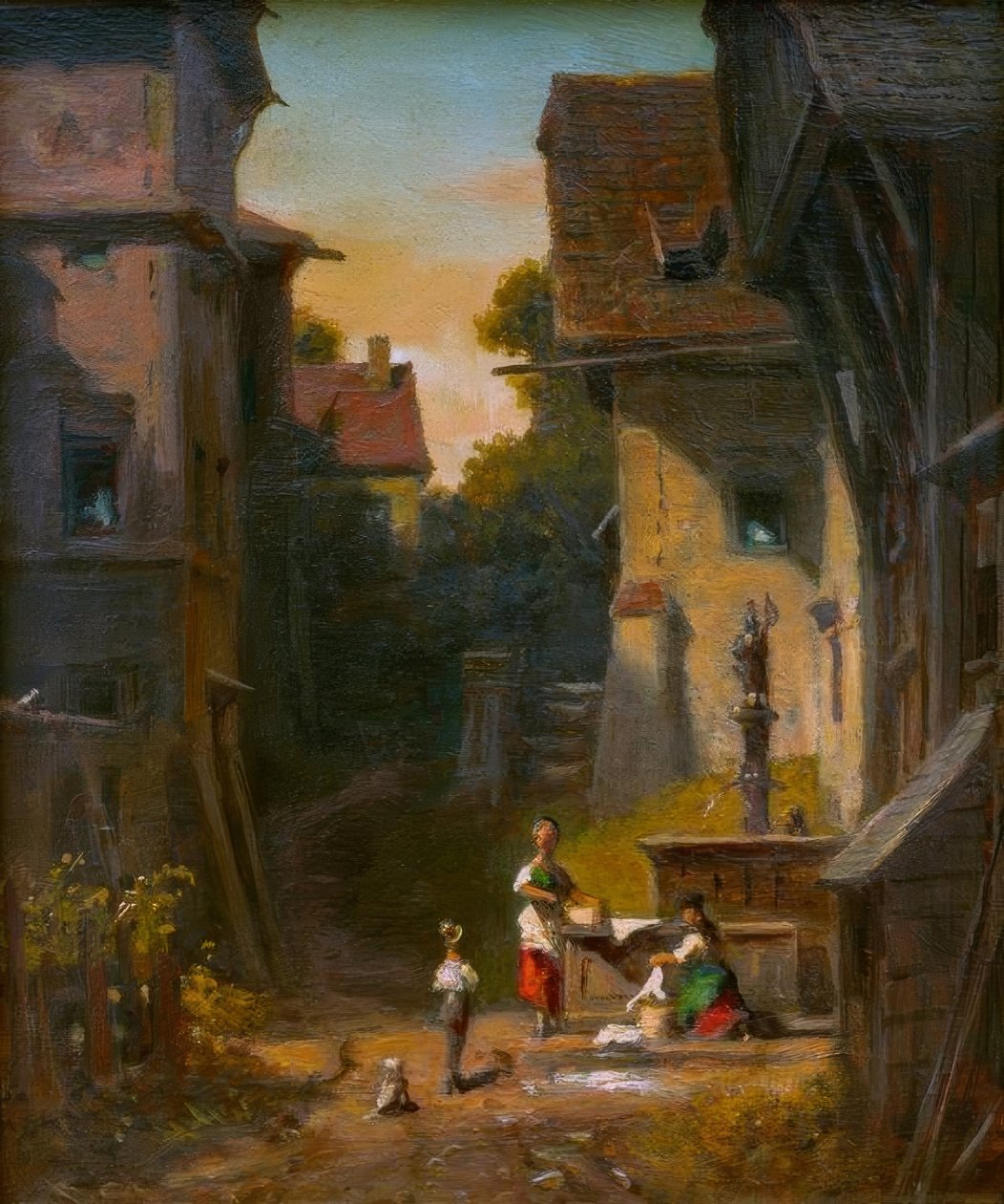 Alla fontana della città da Carl Spitzweg