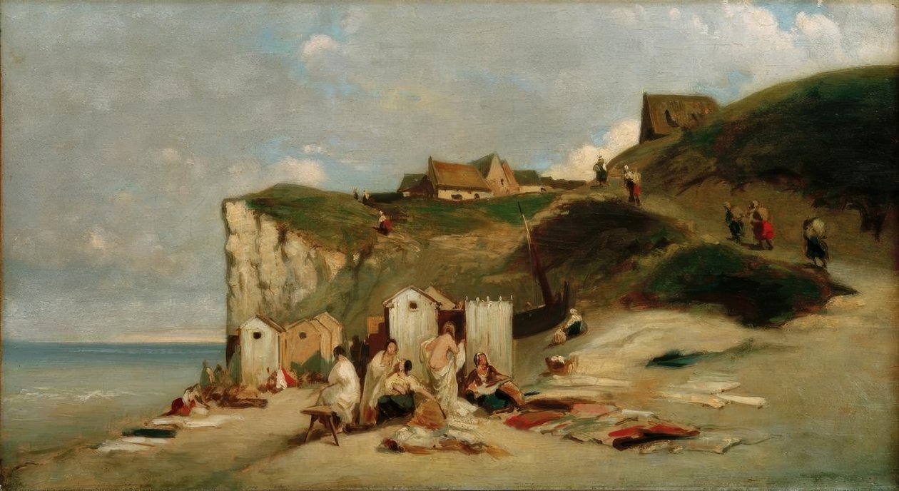 Donne che fanno il bagno al mare a Dieppe da Carl Spitzweg