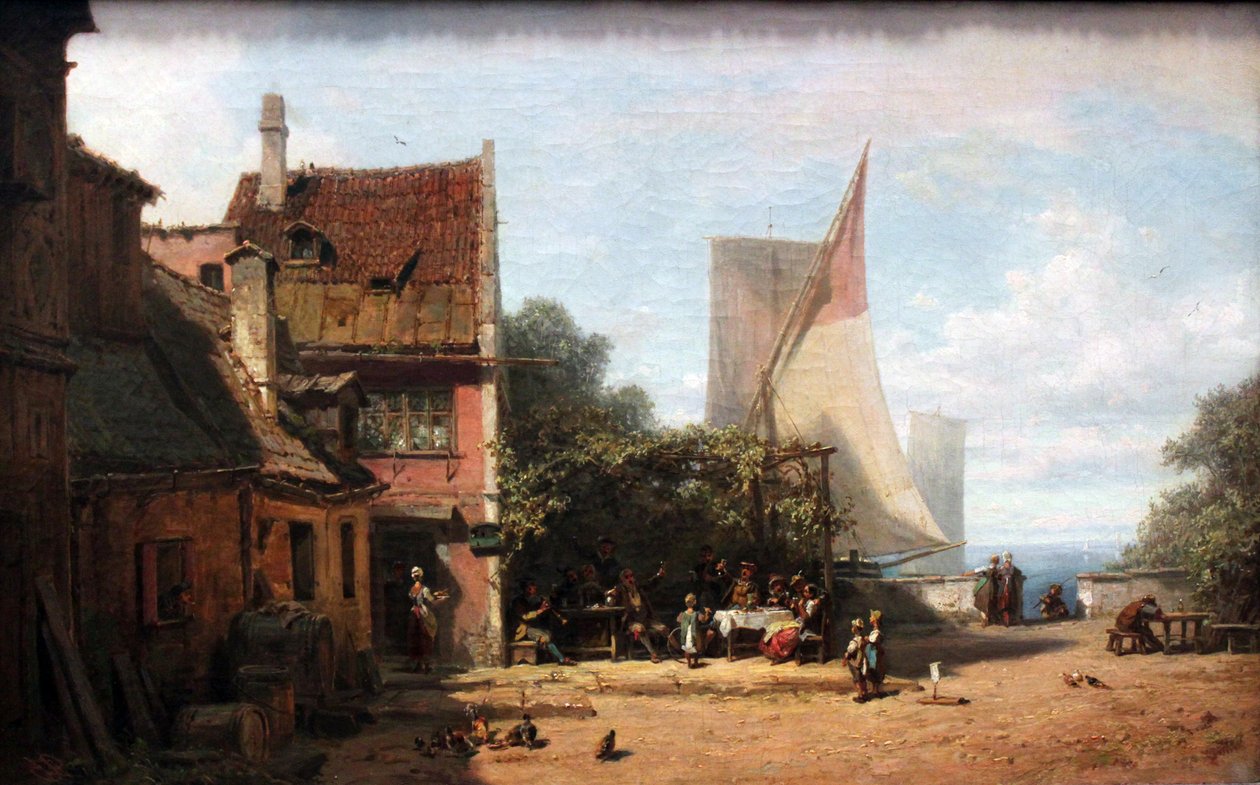 Vecchia taverna vicino al Lago di Starnberg da Carl Spitzweg