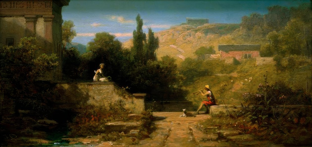 Pastore che suona lo zufolo da Carl Spitzweg