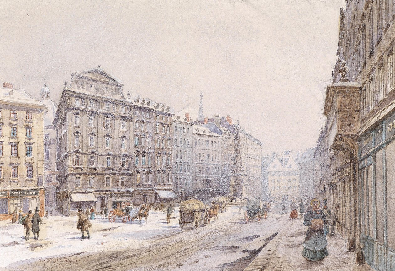 Il Graben a Vienna da Carl Wenzel Zajicek