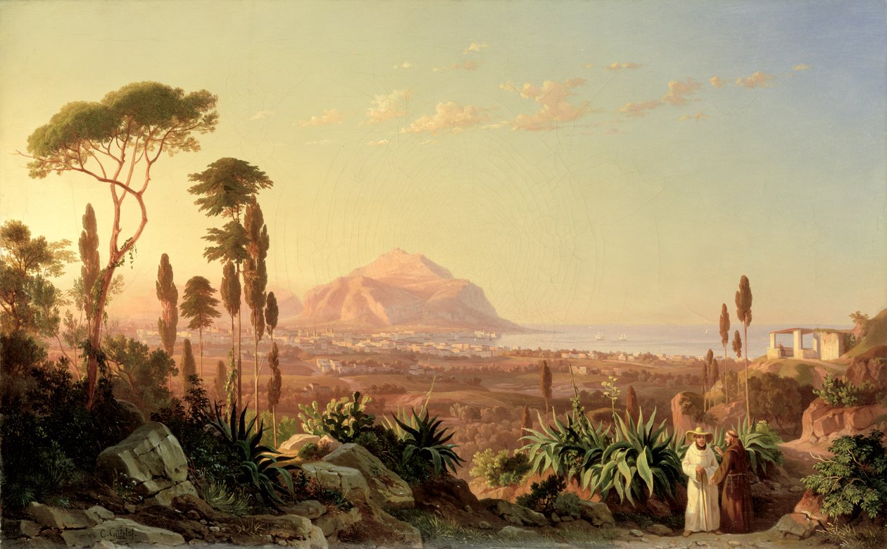 Palermo con Monte Pellegrino da Carl Wilhelm Goetzloff