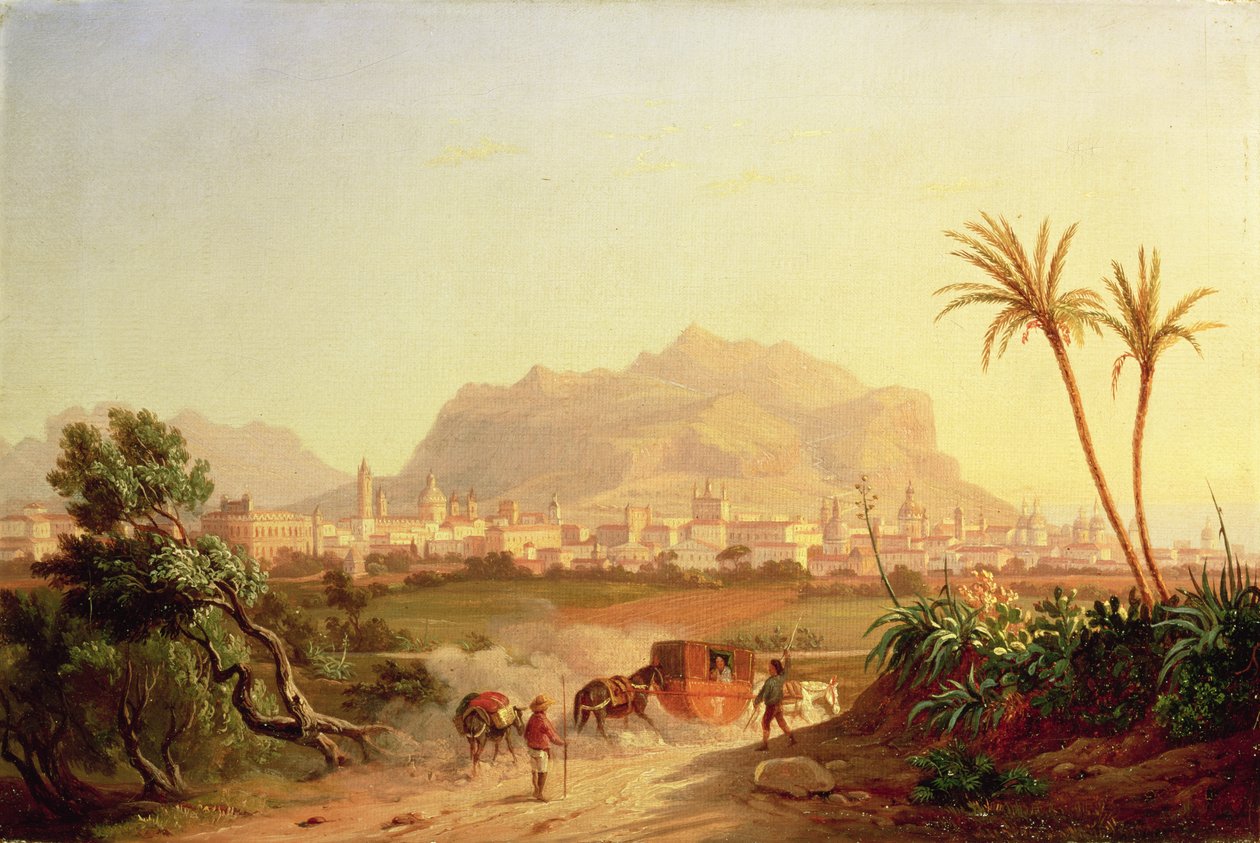Veduta di Palermo, c.1831 da Carl Wilhelm Goetzloff