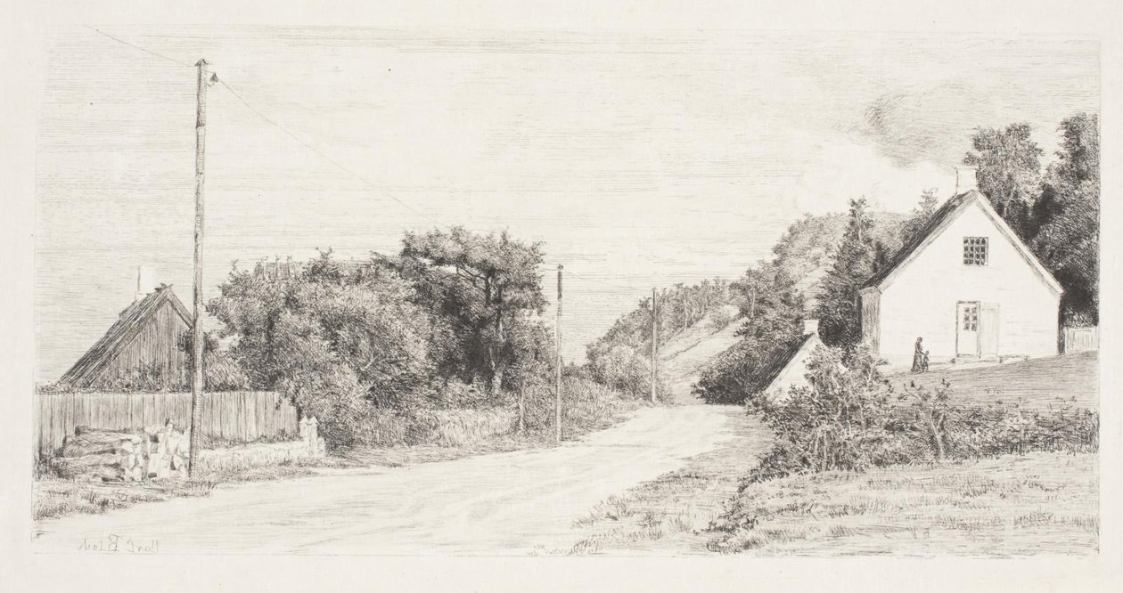 La strada tra le case da Carl Bloch