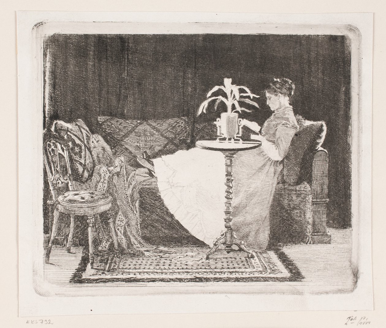Donna che legge da Carl Bloch