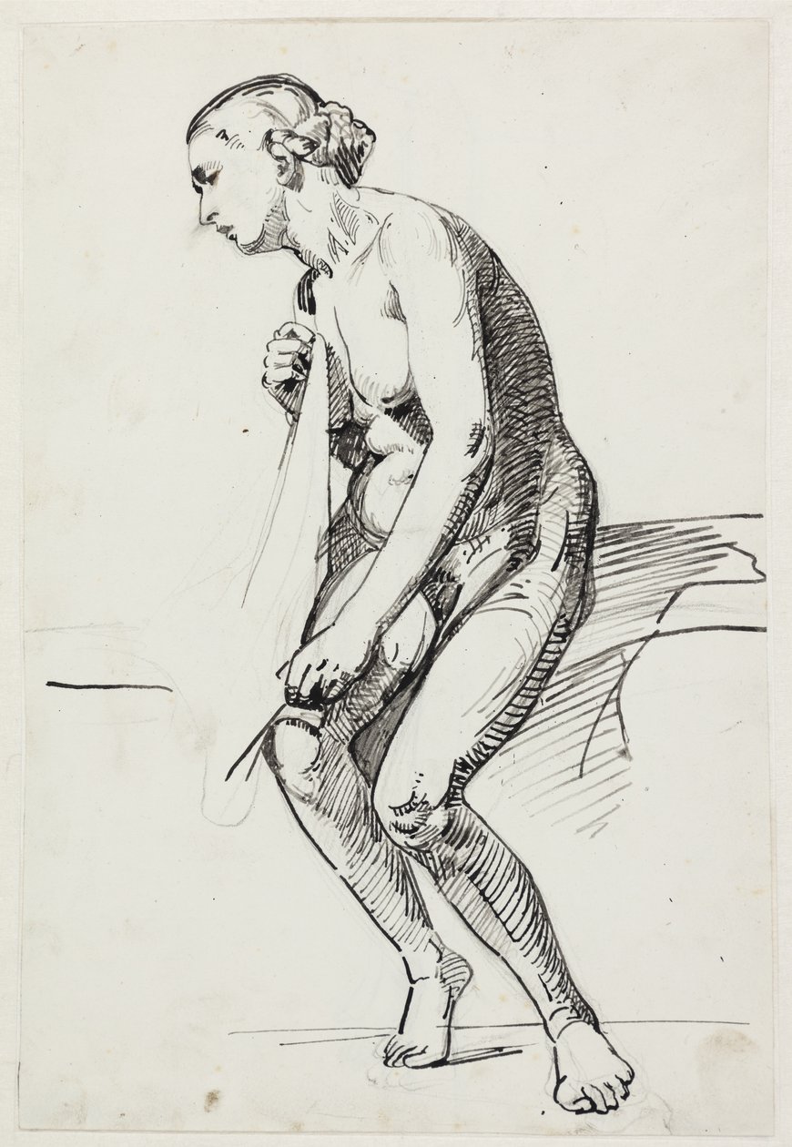 Studi per il dipinto del museo "La figlia di Jairo" (kms835) da Carl Bloch