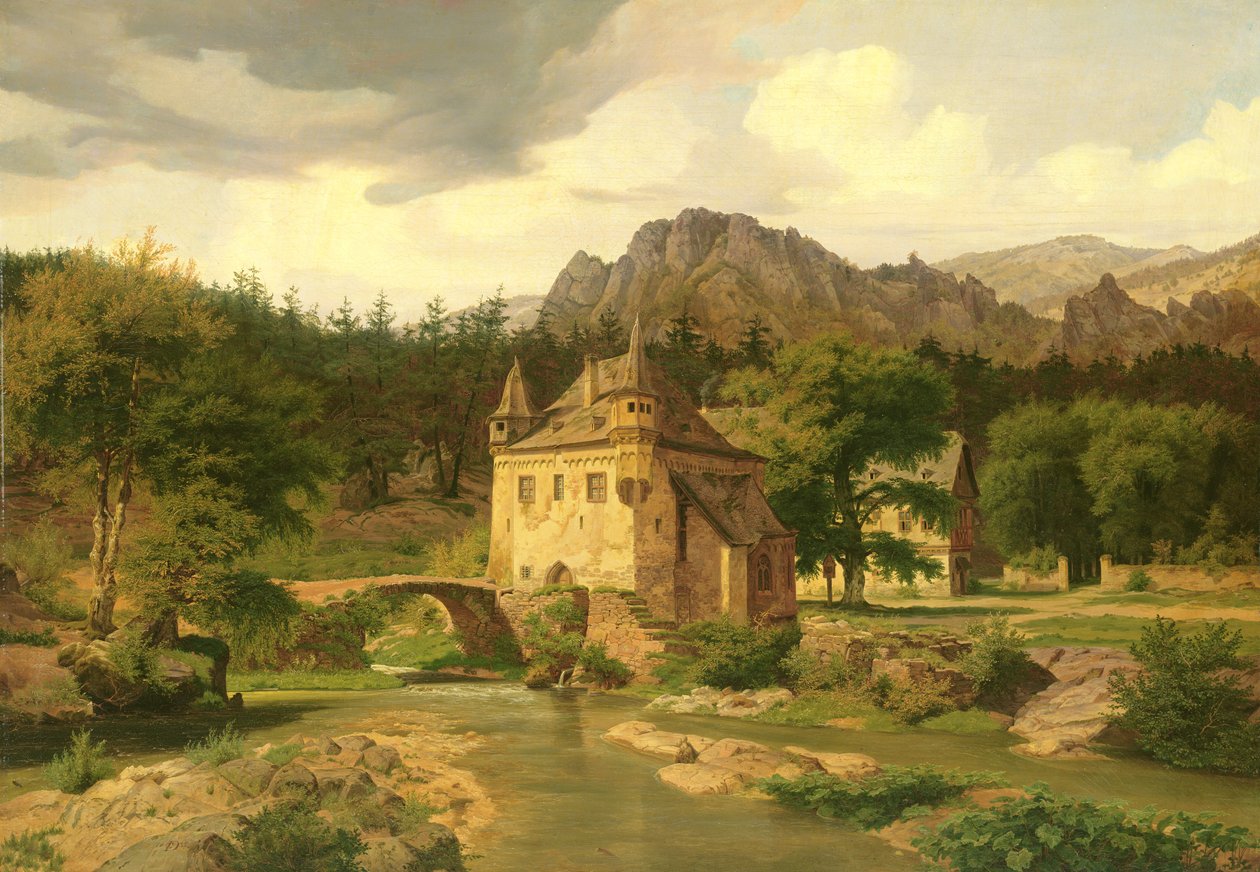 Castello nelle montagne, 1835 da Carl Dahl