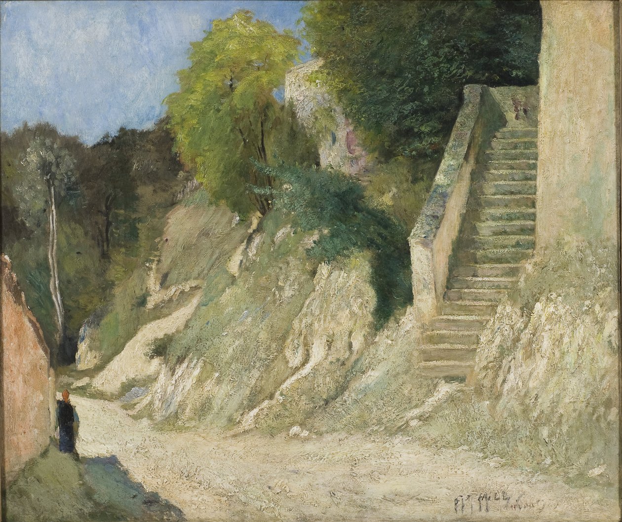 Una salita ripida a Montigny-sur-Loing, 1876 da Carl Fredrik Hill