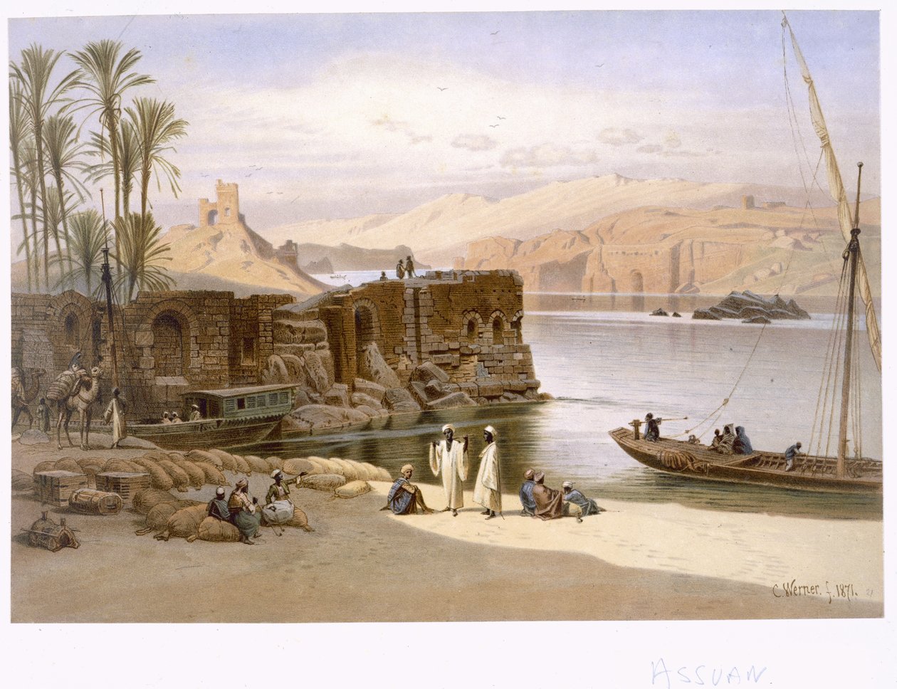 Assuan, 1871 da Carl Friedrich Heinrich Werner