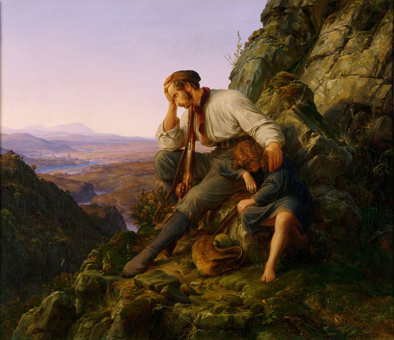 Il ladro e suo figlio, 1832 da Carl Friedrich Lessing
