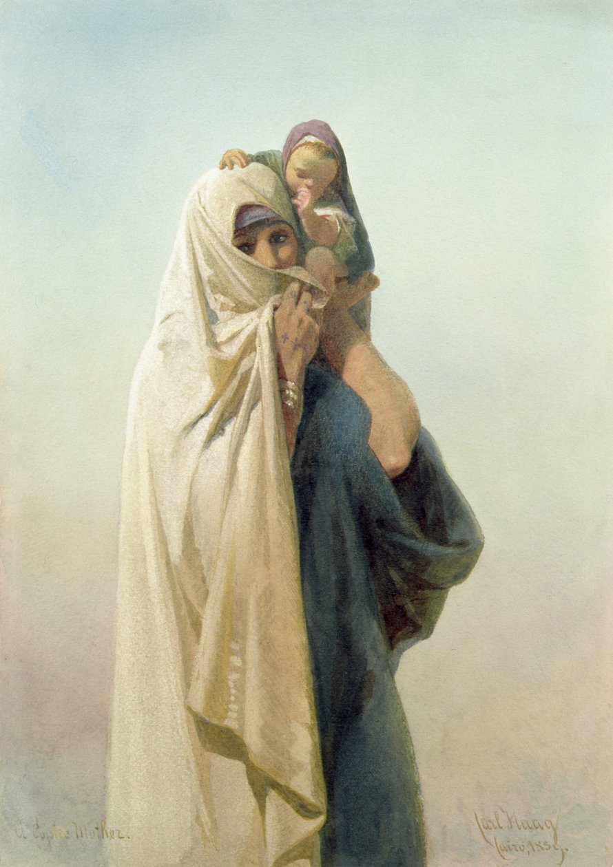 Una madre copta, 1859 da Carl Haag