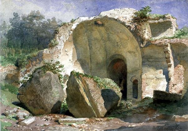 Nel Tempio di Serapide, Villa Adriana, Tivoli da Carl Haag