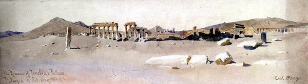 I resti del Palazzo di Zenobia, Palmira da Carl Haag