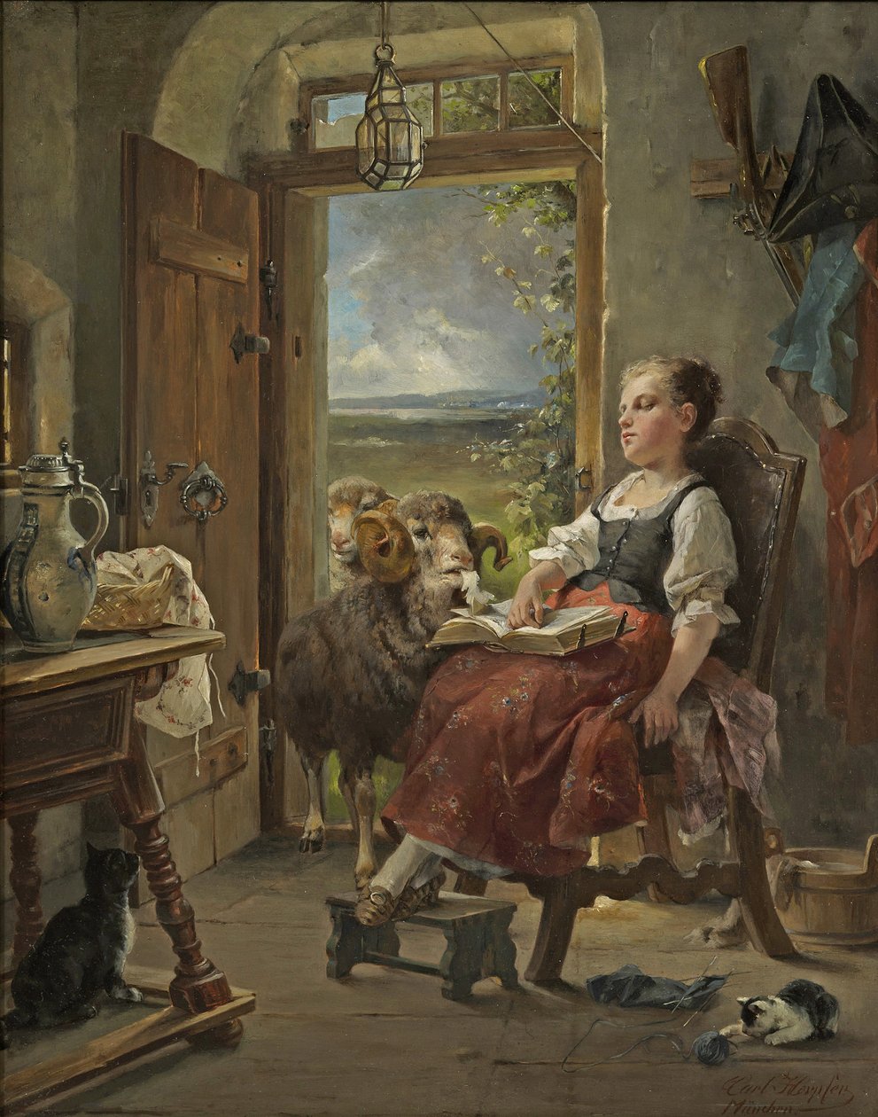 Carl Herpfer - Contadina addormentata da Carl Herpfer