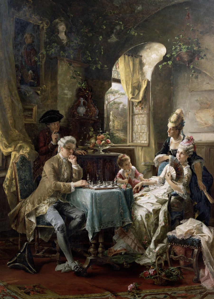 I giocatori di scacchi, 1887 da Carl Herpfer