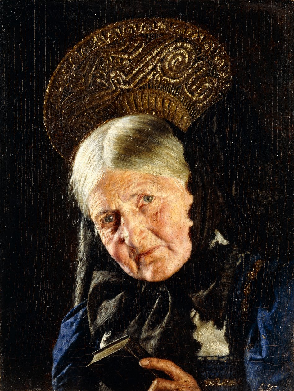 Una donna con un libro da Carl Kronberger