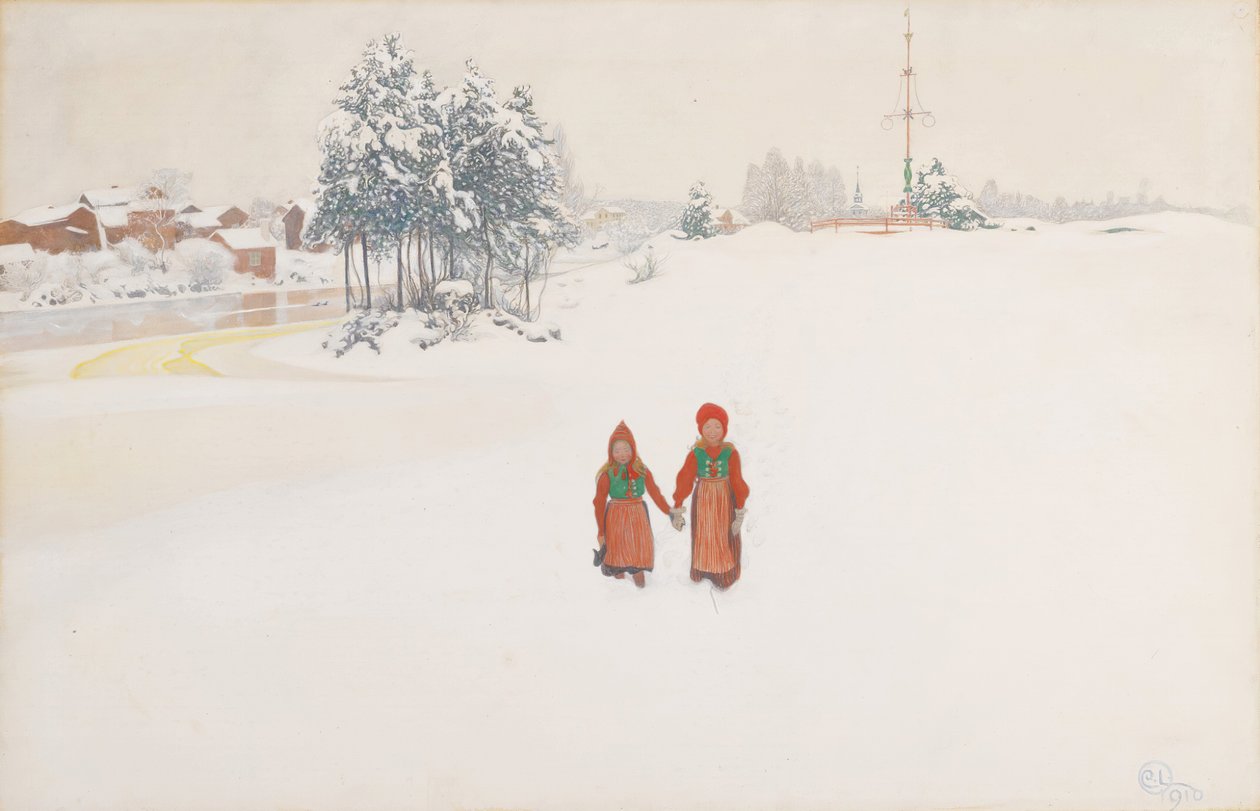 Nella neve da Carl Larsson