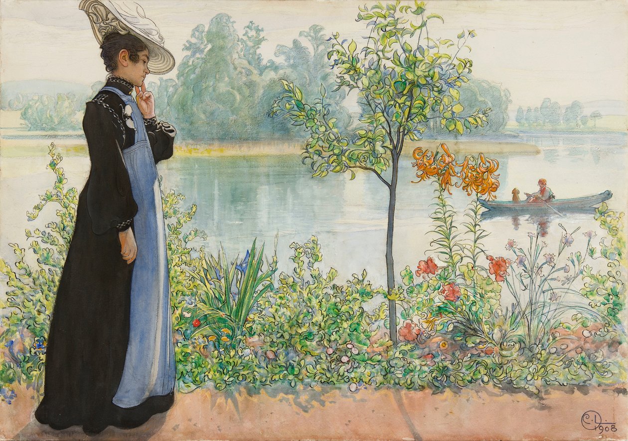 Karin sulla Riva da Carl Larsson