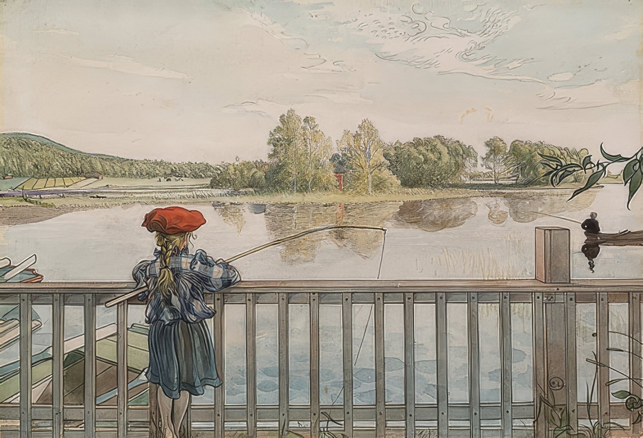 Lisbeth a pesca da Carl Larsson