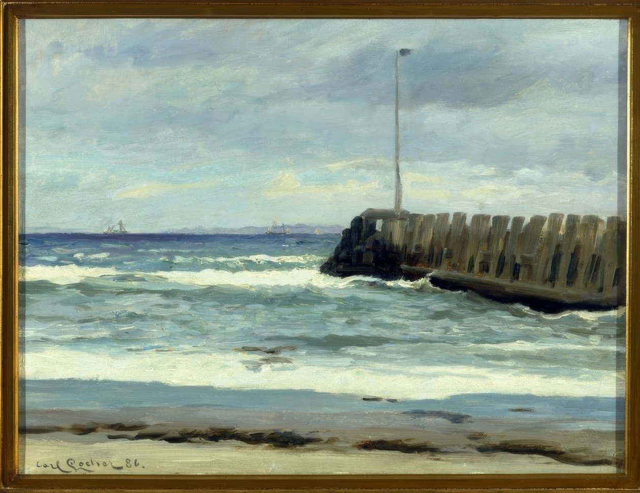 Sulla spiaggia da Carl Ludvig Locher