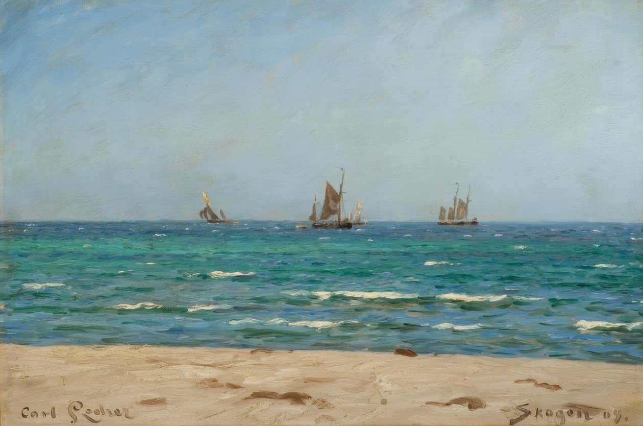 C.Locher, barche a vela a Skagen da Carl Ludvig Locher