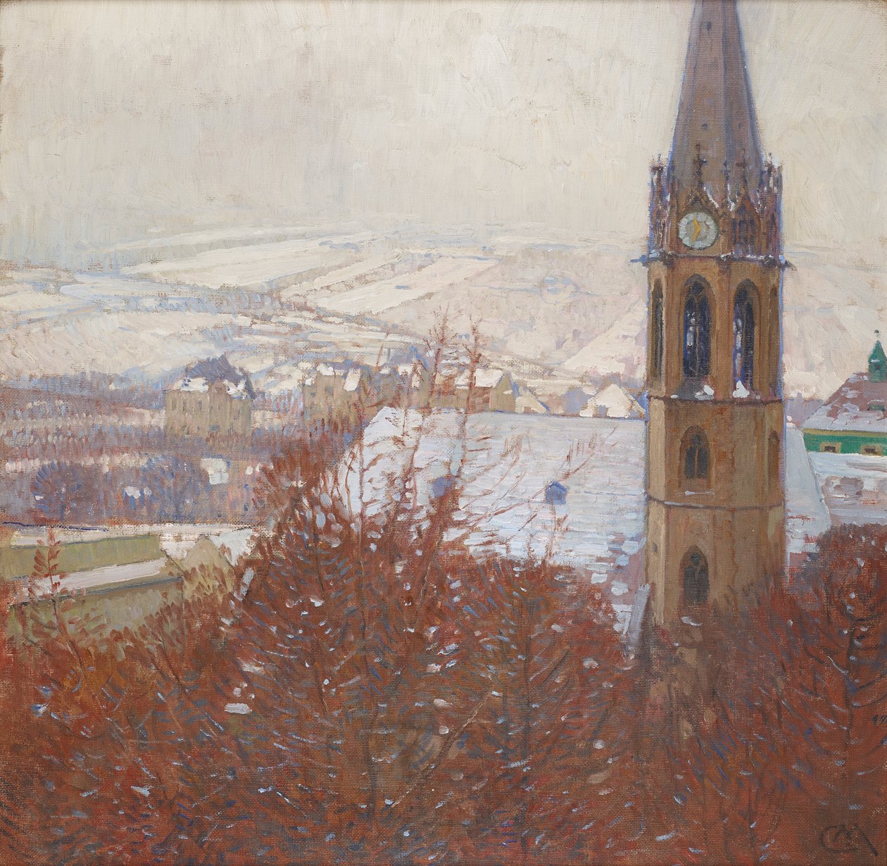 Heiligenstadt nella neve da Carl Moll
