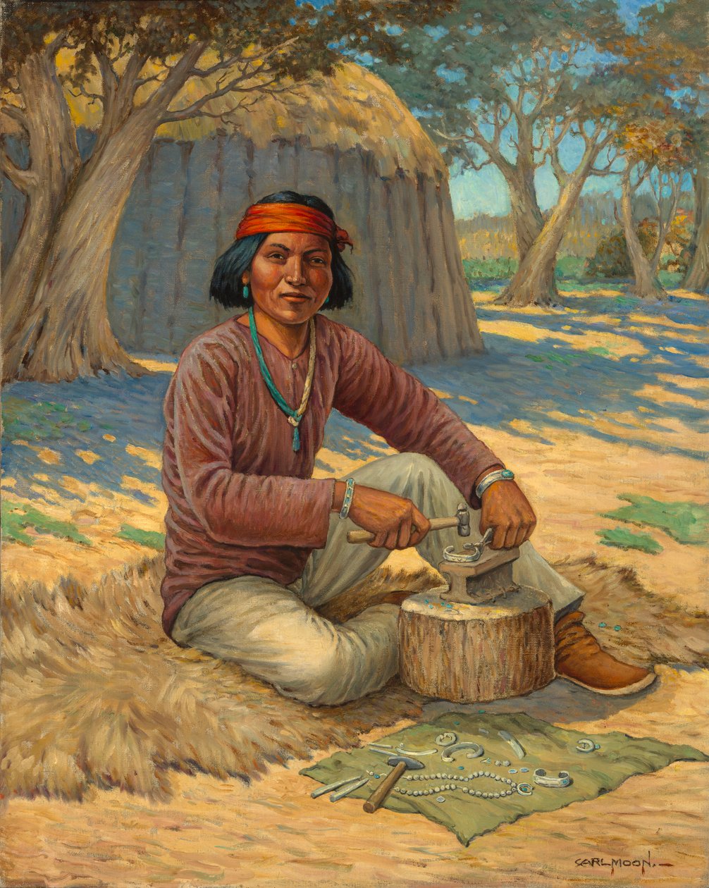 Argentiere navajo da Carl Moon