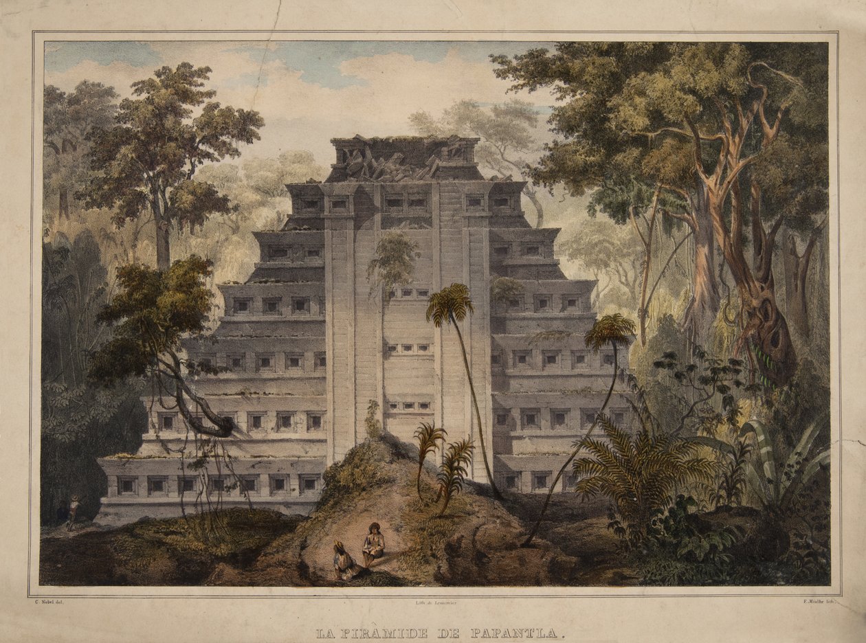 La piramide di Papantla da Carl Nebel