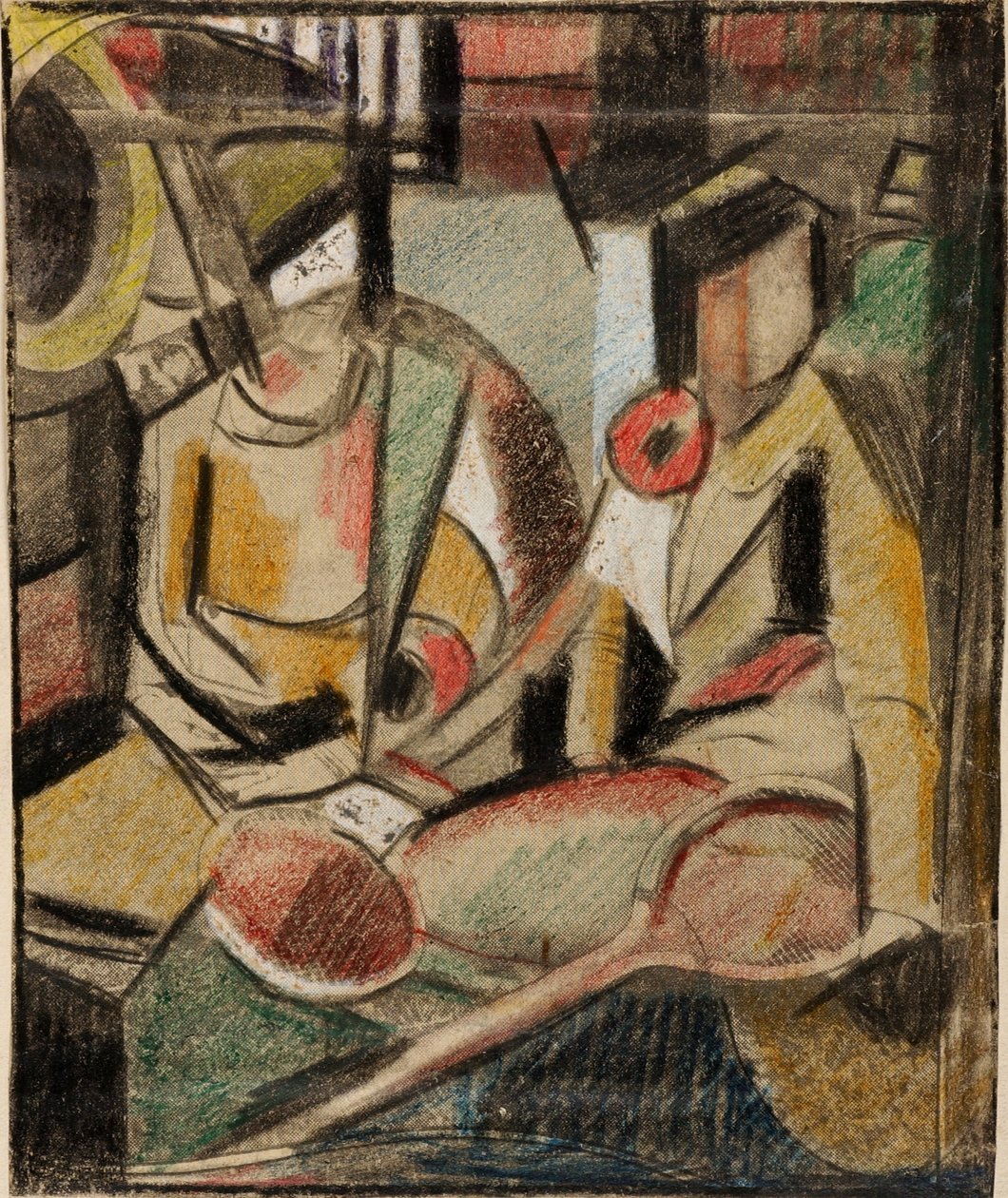 Abstract - Due donne con racchette da tennis da Carl Newman