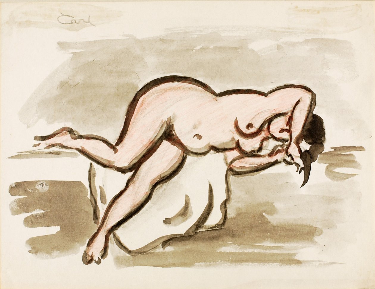 Nudo femminile reclinato da Carl Newman