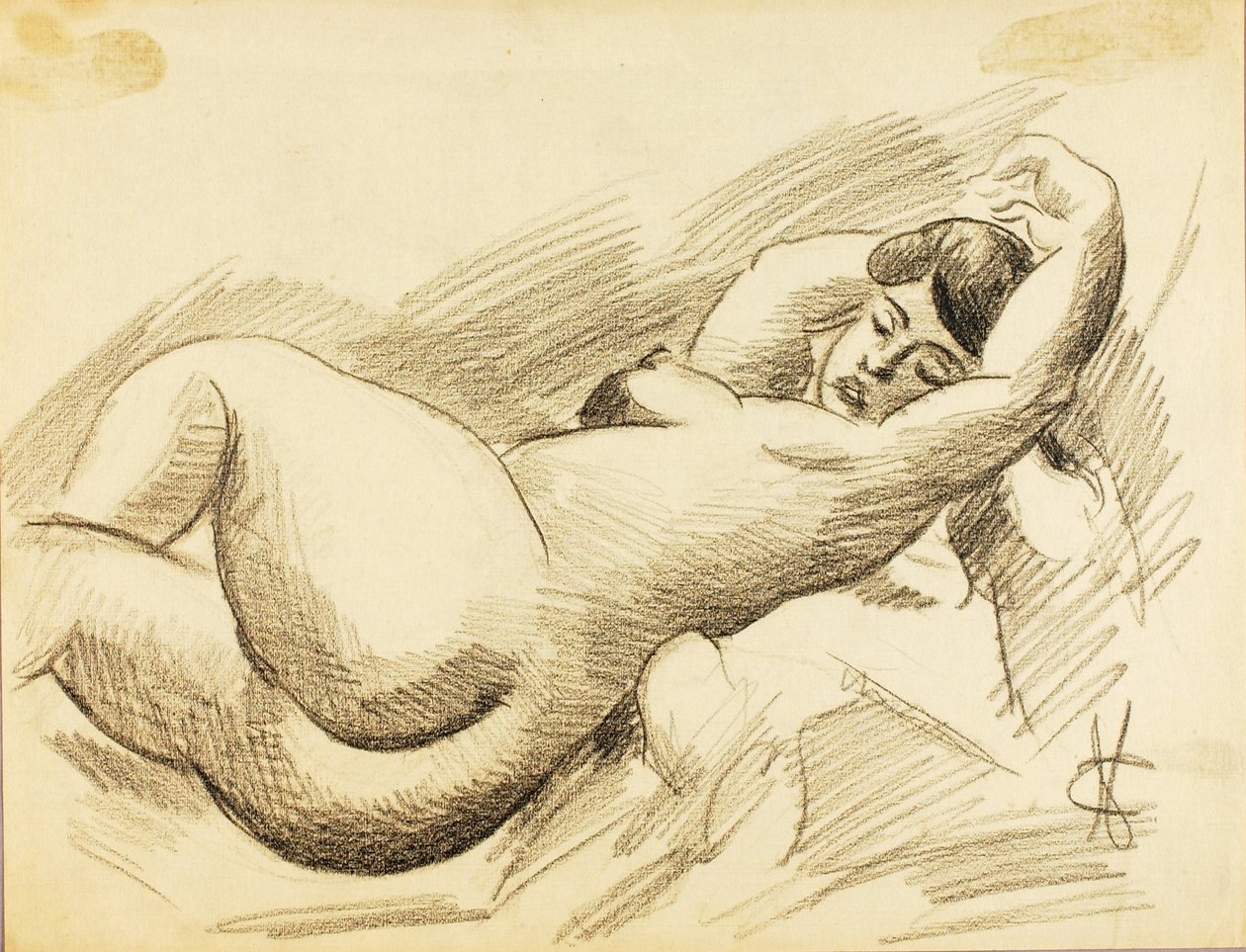 Nudo femminile reclinato da Carl Newman