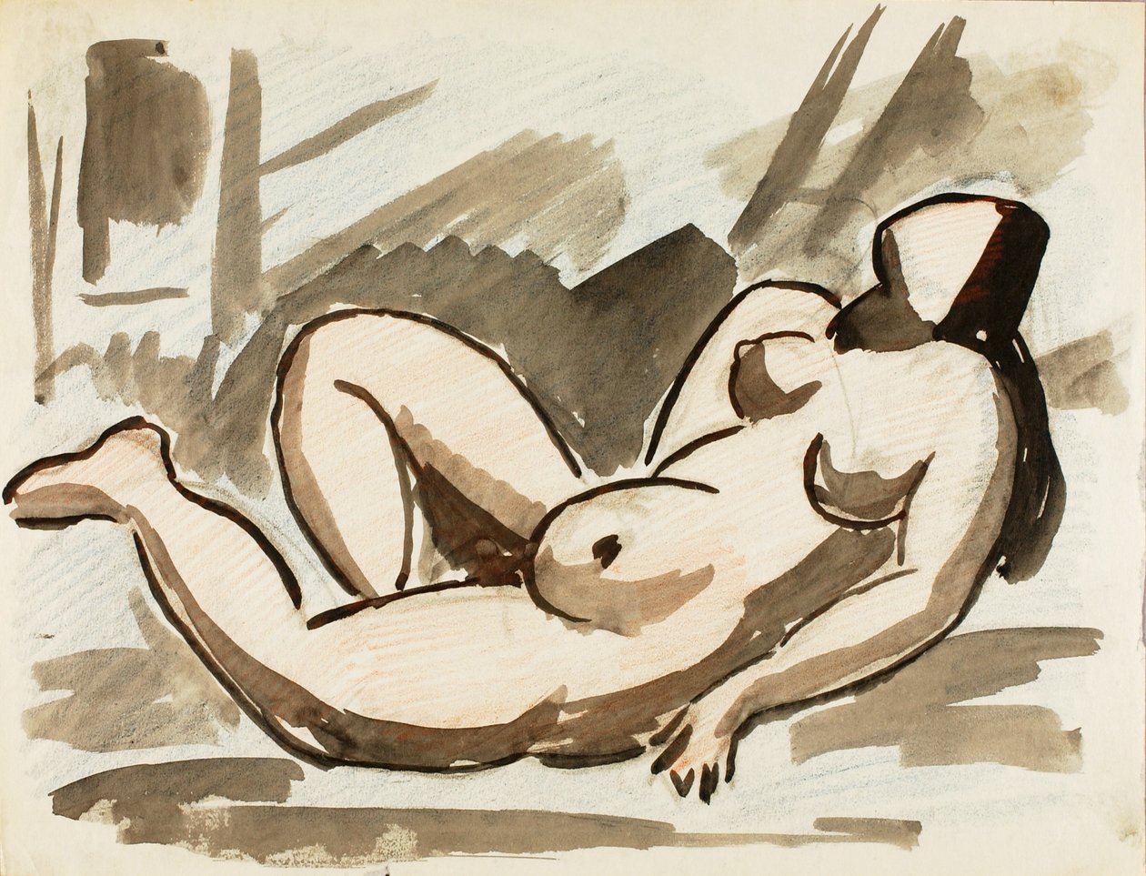 Nudo femminile reclinato da Carl Newman