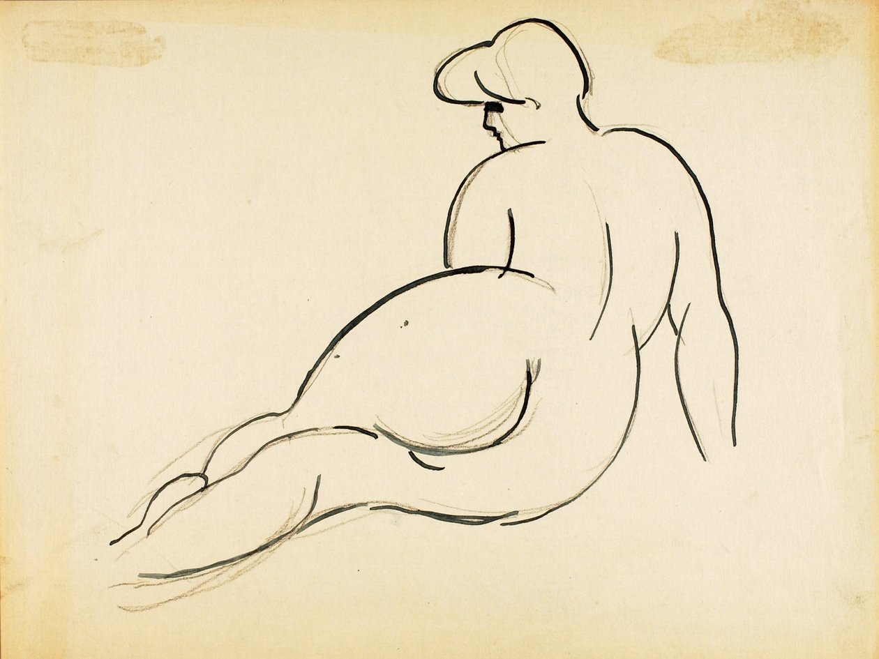 Nudo reclinato, vista di schiena da Carl Newman
