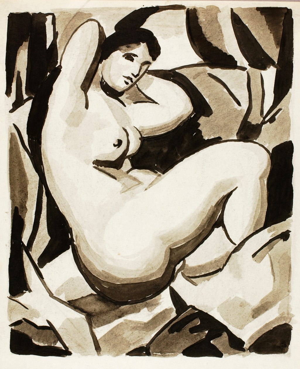 Nudo femminile seduto da Carl Newman