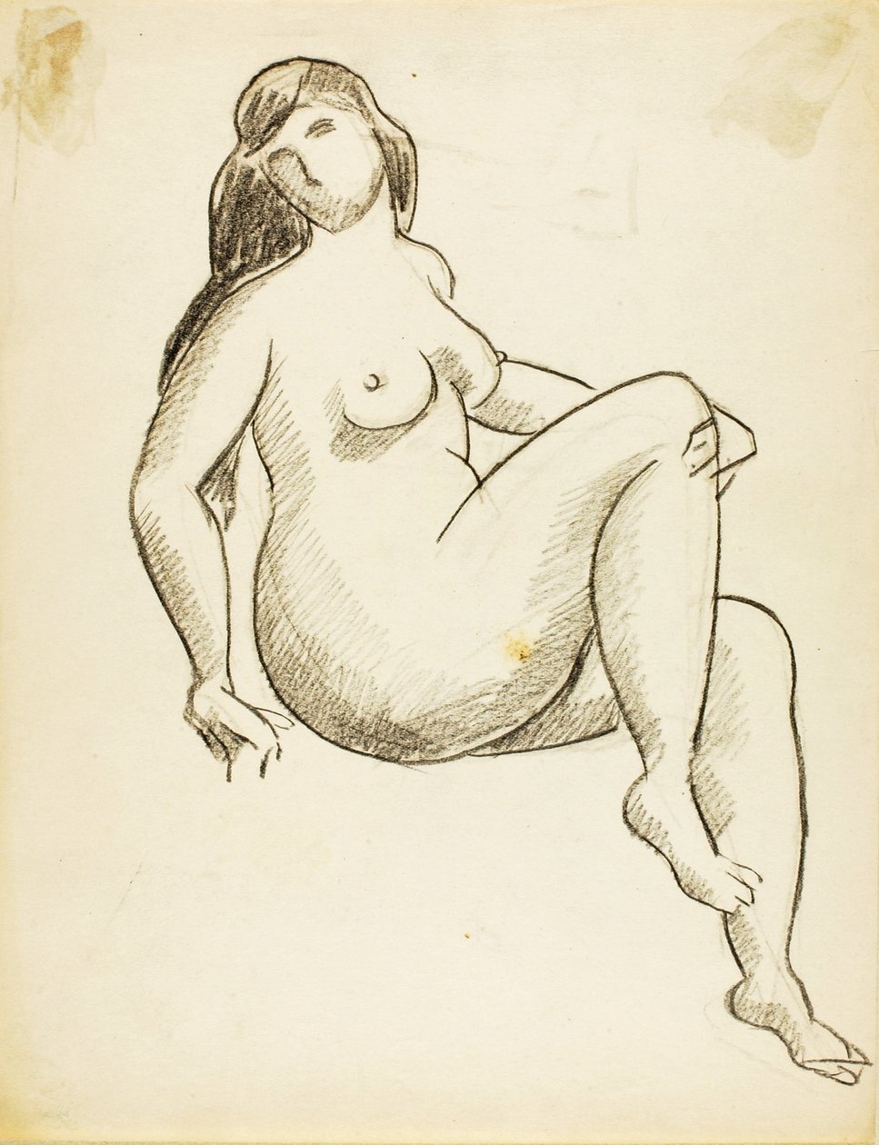 Nudo femminile seduto da Carl Newman