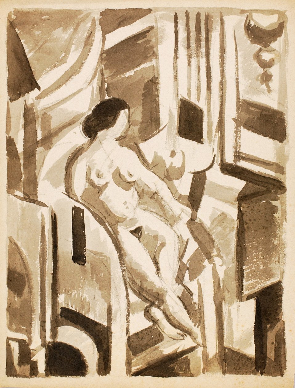 Nudo femminile seduto da Carl Newman