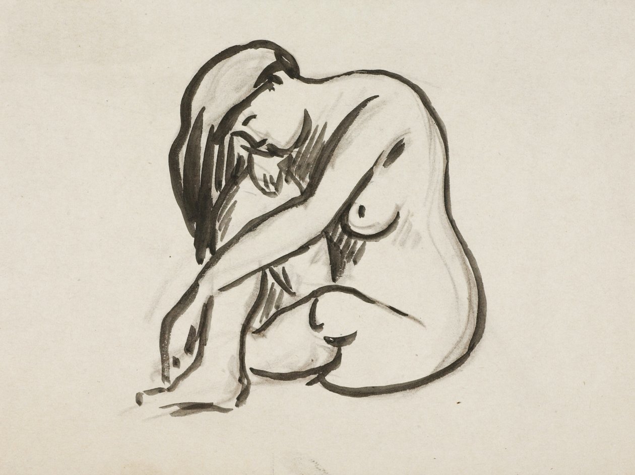 Nudo seduto da Carl Newman