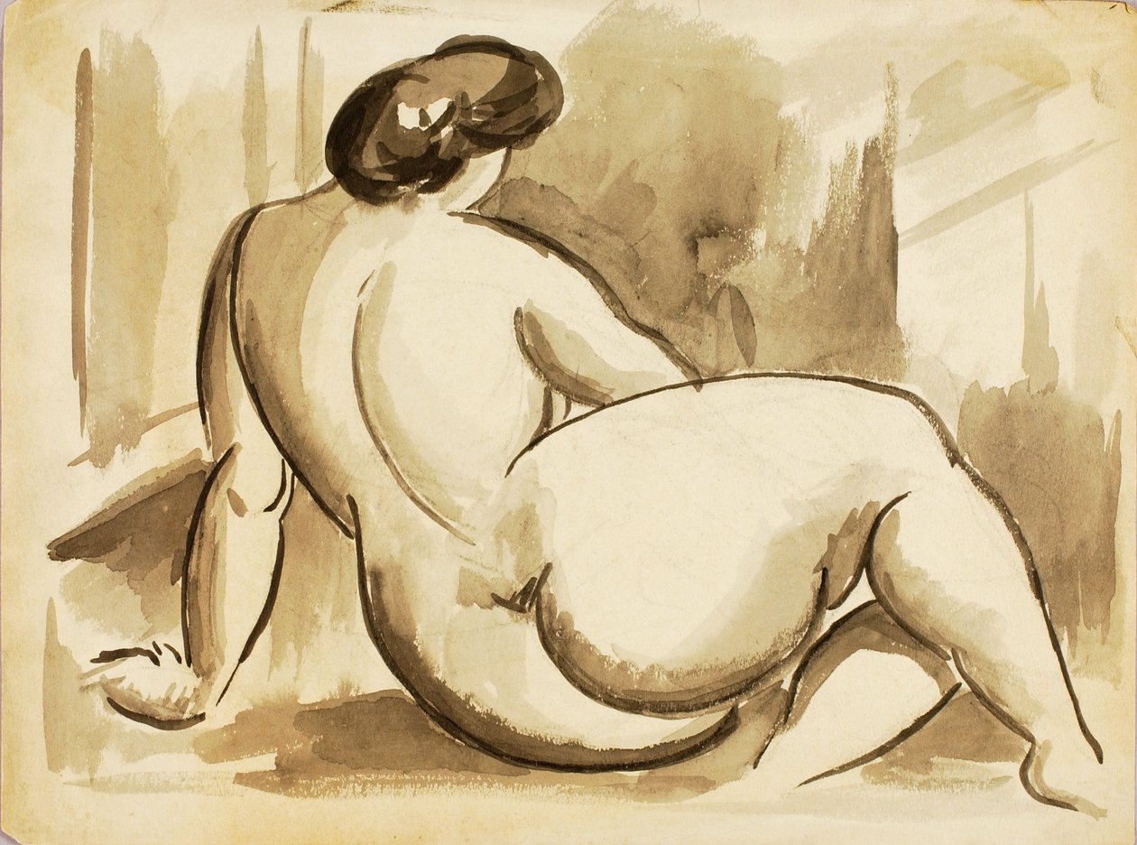 Nudo femminile seduto da Carl Newman